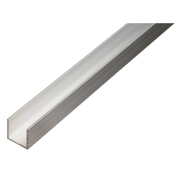 Ba-Profil, LxBxH: 1000 x 10 x 20 x 1,5 mm, silberfarben