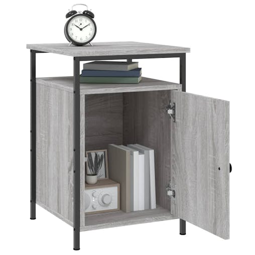 NNEVL Bedside Cabinets 2 pcs Grey Sonoma 40x42x60 cm Engineered Wood