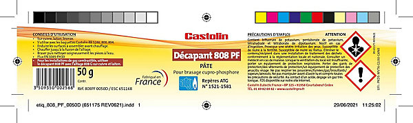Décapant brasage fort Castolin 50g certifié ATG
