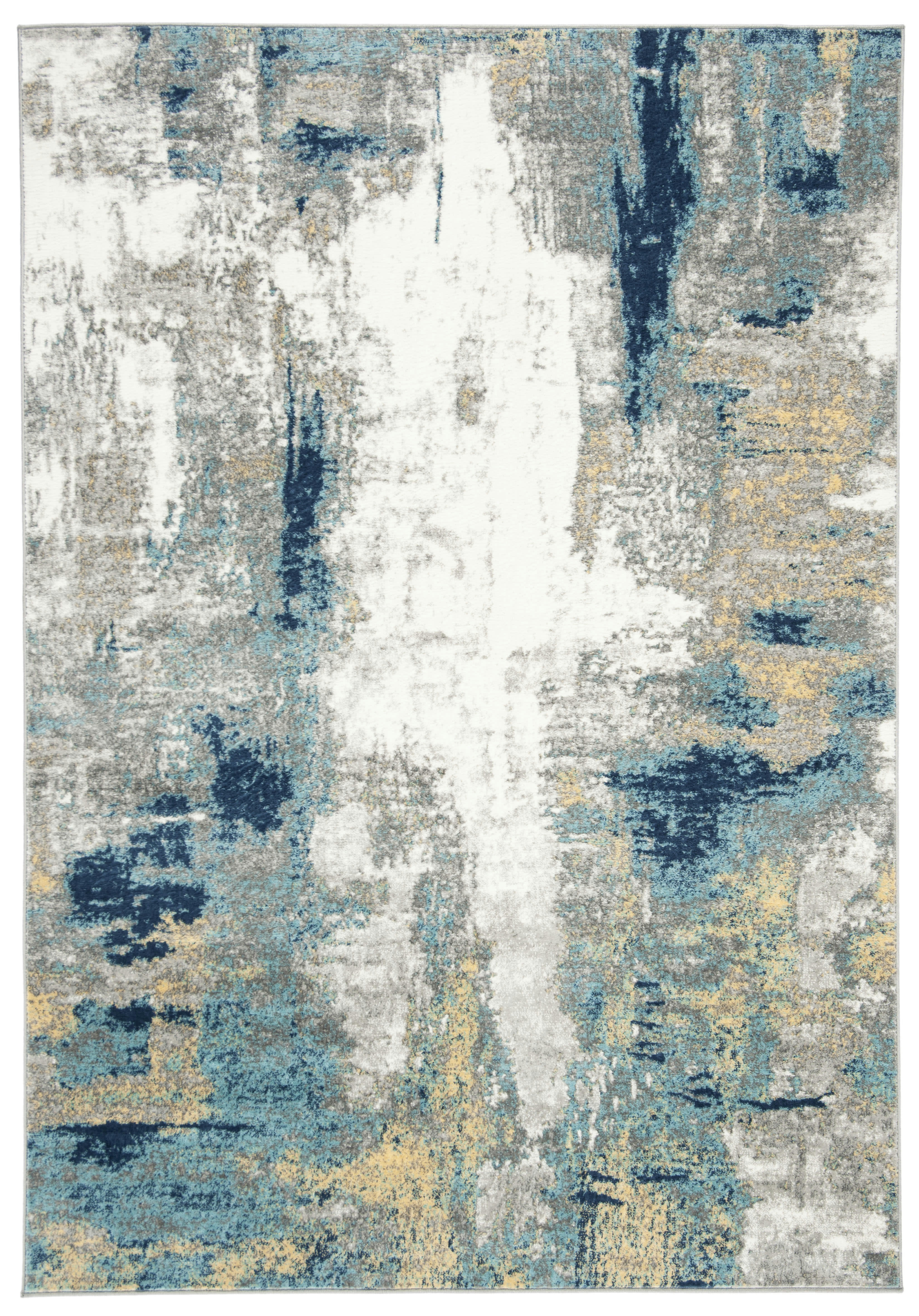 JASPER - Tapis de salon interieur en gris & or, 122 x 183 cm