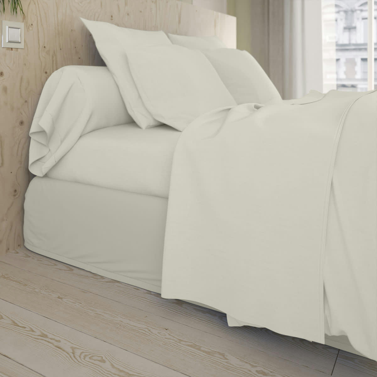 STUDIO - Drap Housse   Coton Lin 90x190 cm - DODO