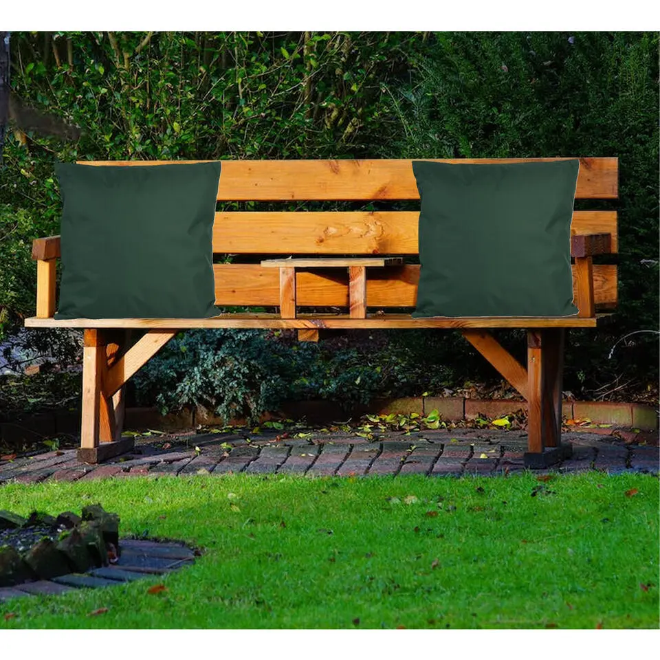 Anna's collection buiten/tuin kussens - donkergroen - 45 x 45 cm