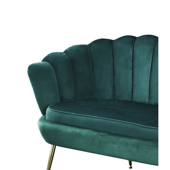 Muschelsofa, Höhe: 78 cm, grün/goldfarben