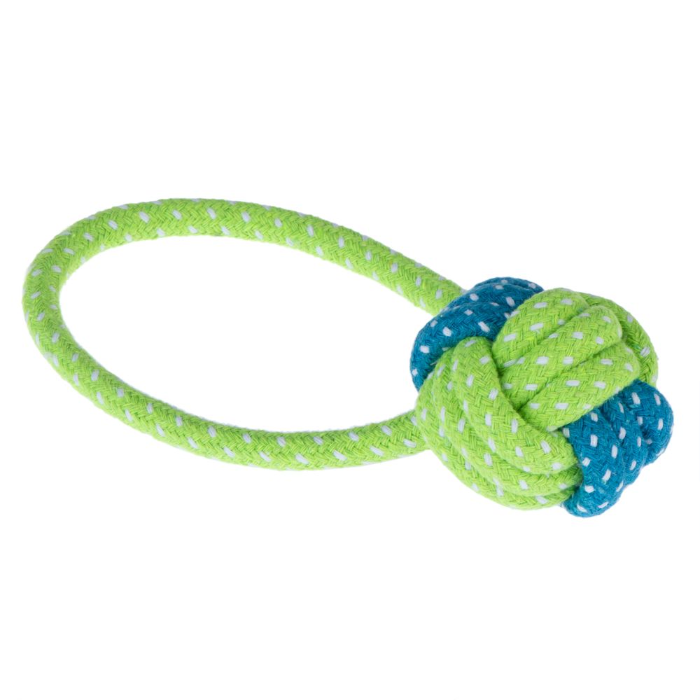 Dog toy Limoen ball & rope