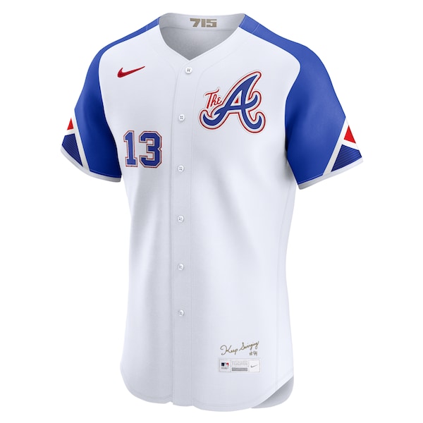 Ronald Acuña Jr. Atlanta Braves Nike City Connect Elite Jersey - White