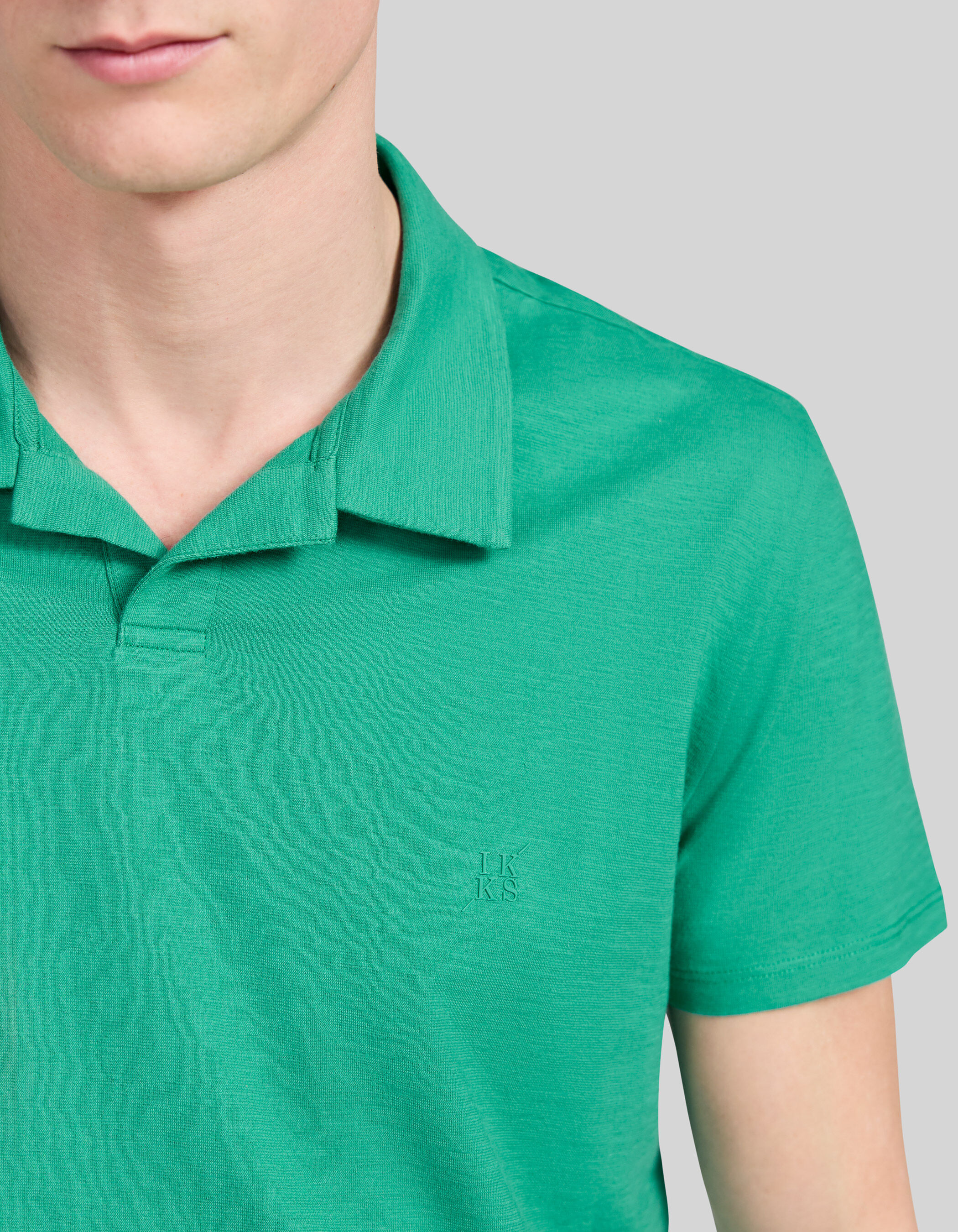 Polo blanc L'Essentiel coton bio flammé Homme