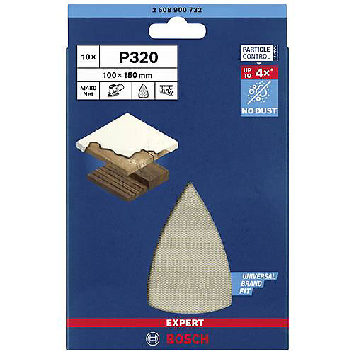 Bosch Professional EXPERT M480 2608900732 - 10 filets abrasifs 100 x 150 mm grain 320