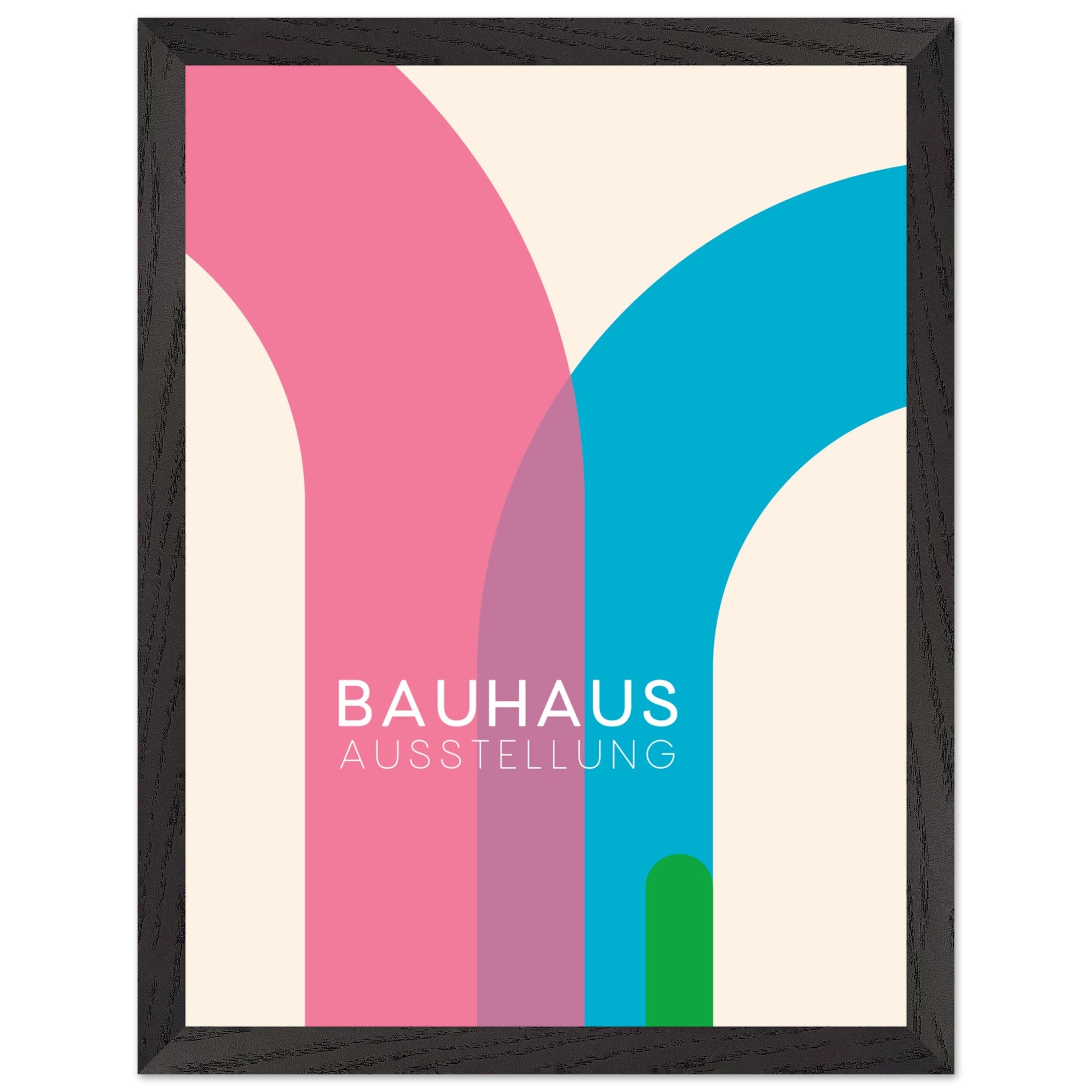 Artfulprints Poster met Lijst Bauhaus - Ausstellung  - 30x40 cm - Meerkleurig