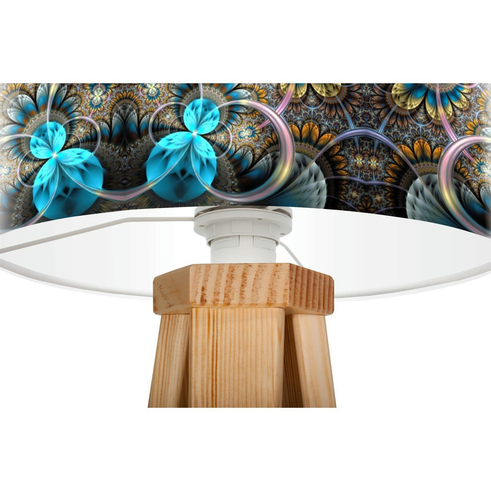 MANDALA - Lampe de chevet Bois Multicolore 30x30x45 cm