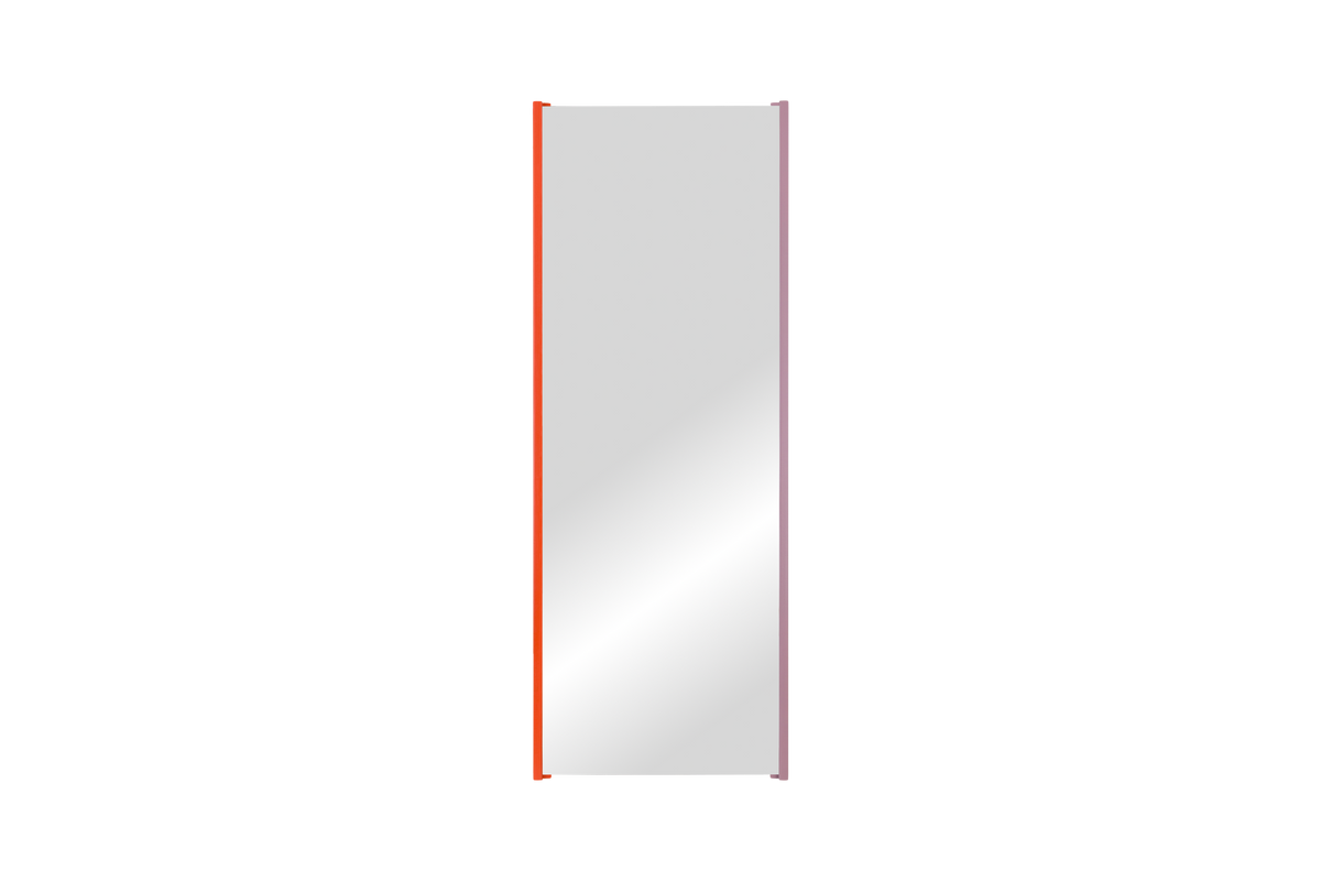 noo.ma Lun full-length wandspiegel 160 x 60 cm, houten frame, Orange Peel & Pale Violet