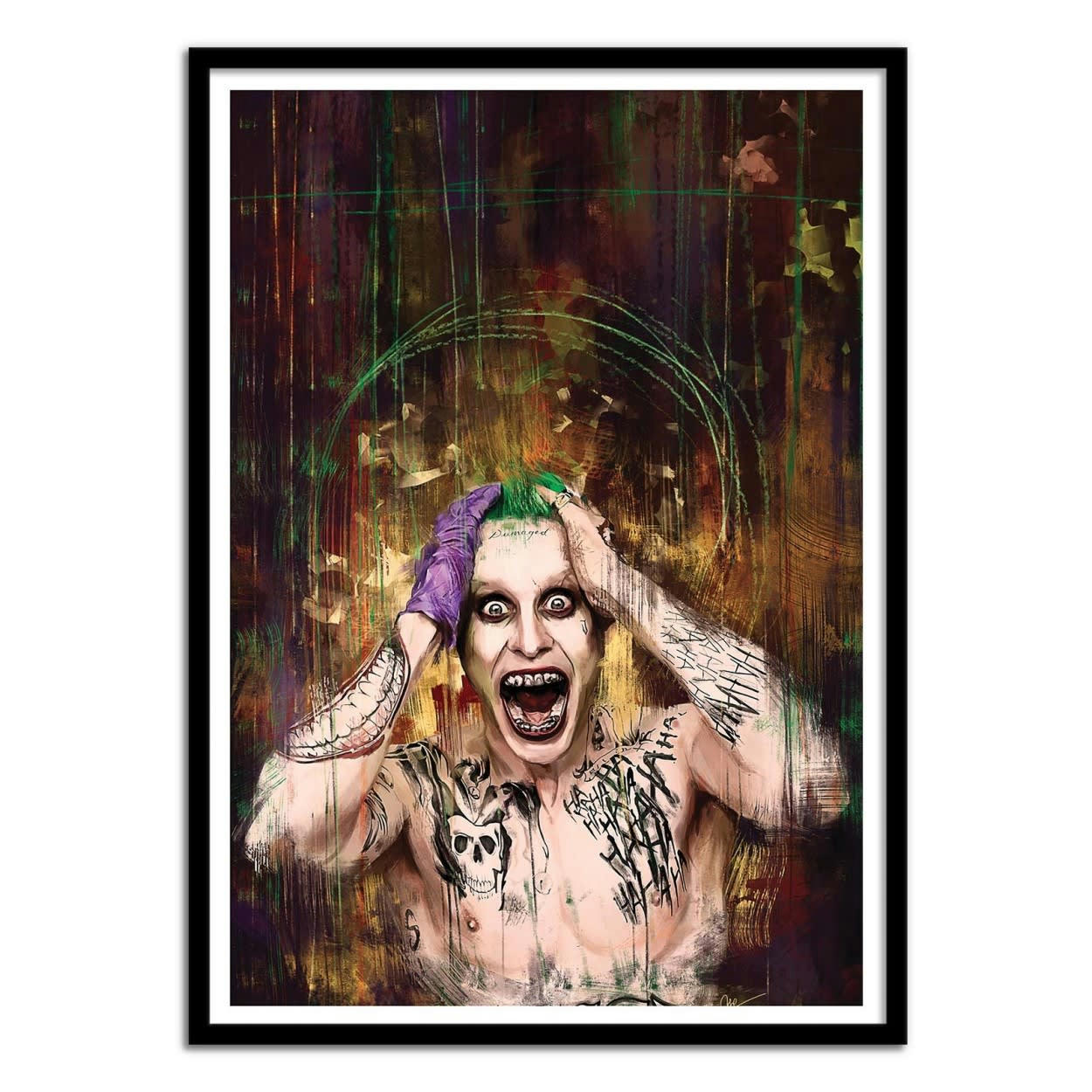 WISESNAIL - JOKER SUICIDE SQUAD - Affiche d'art 50 x 70 cm