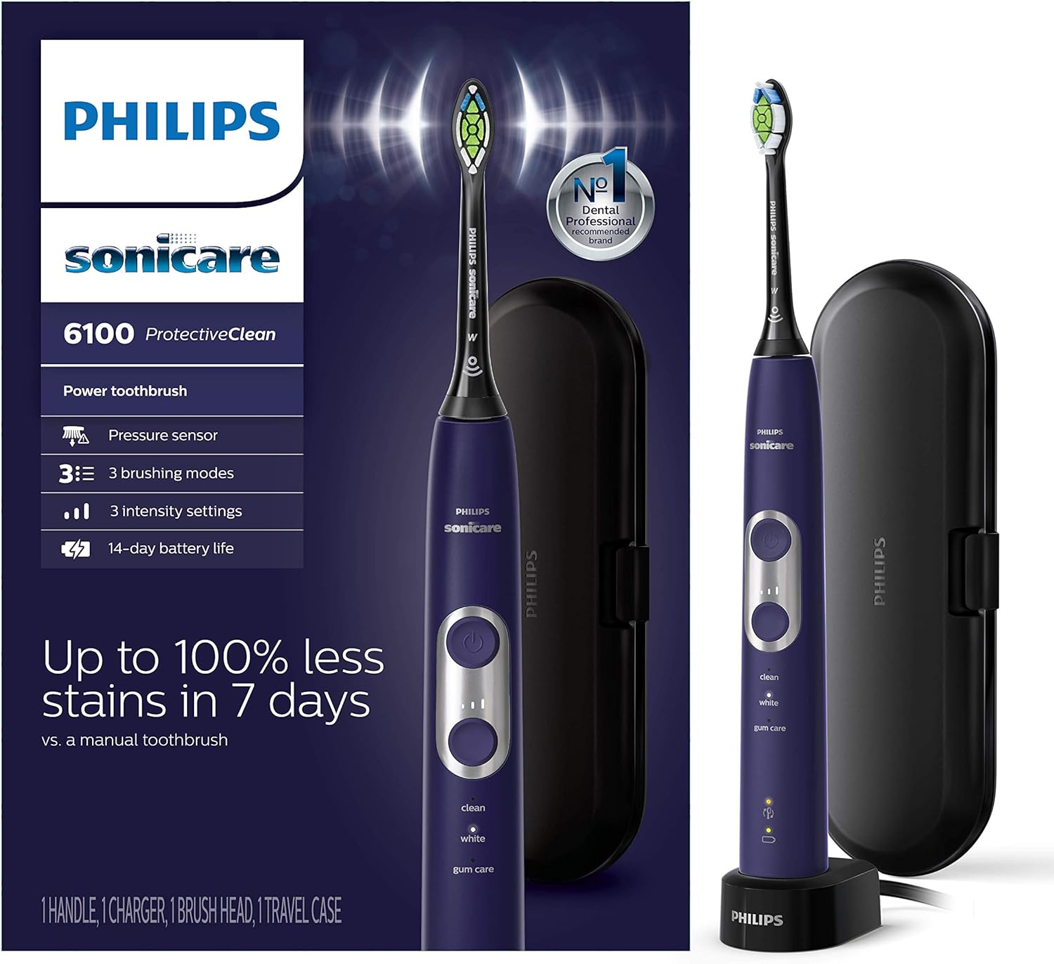Philips Sonicare ProtectiveClean 6100 Rechargeable Electric Toothbrush