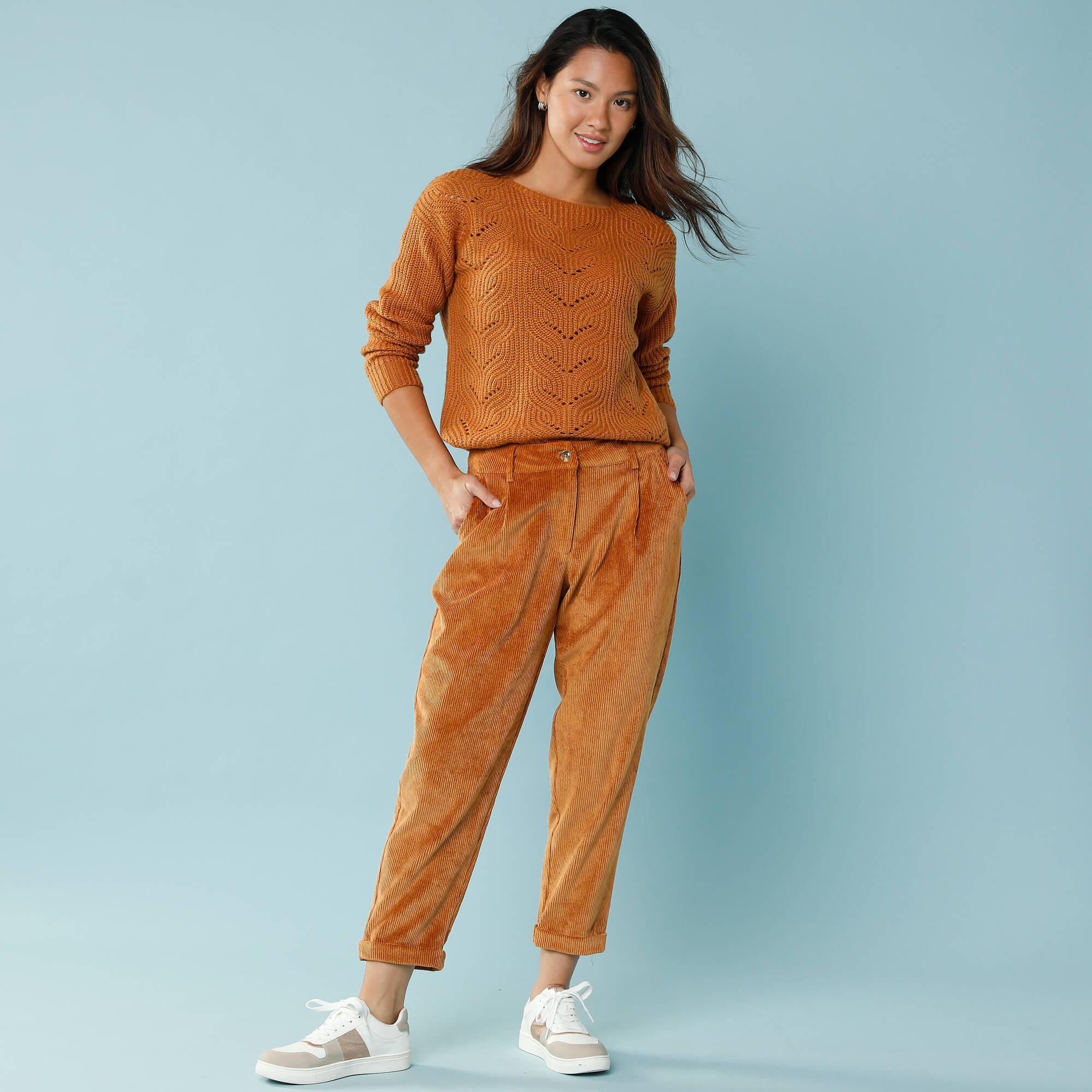 Pull spécial petites, maille perlée