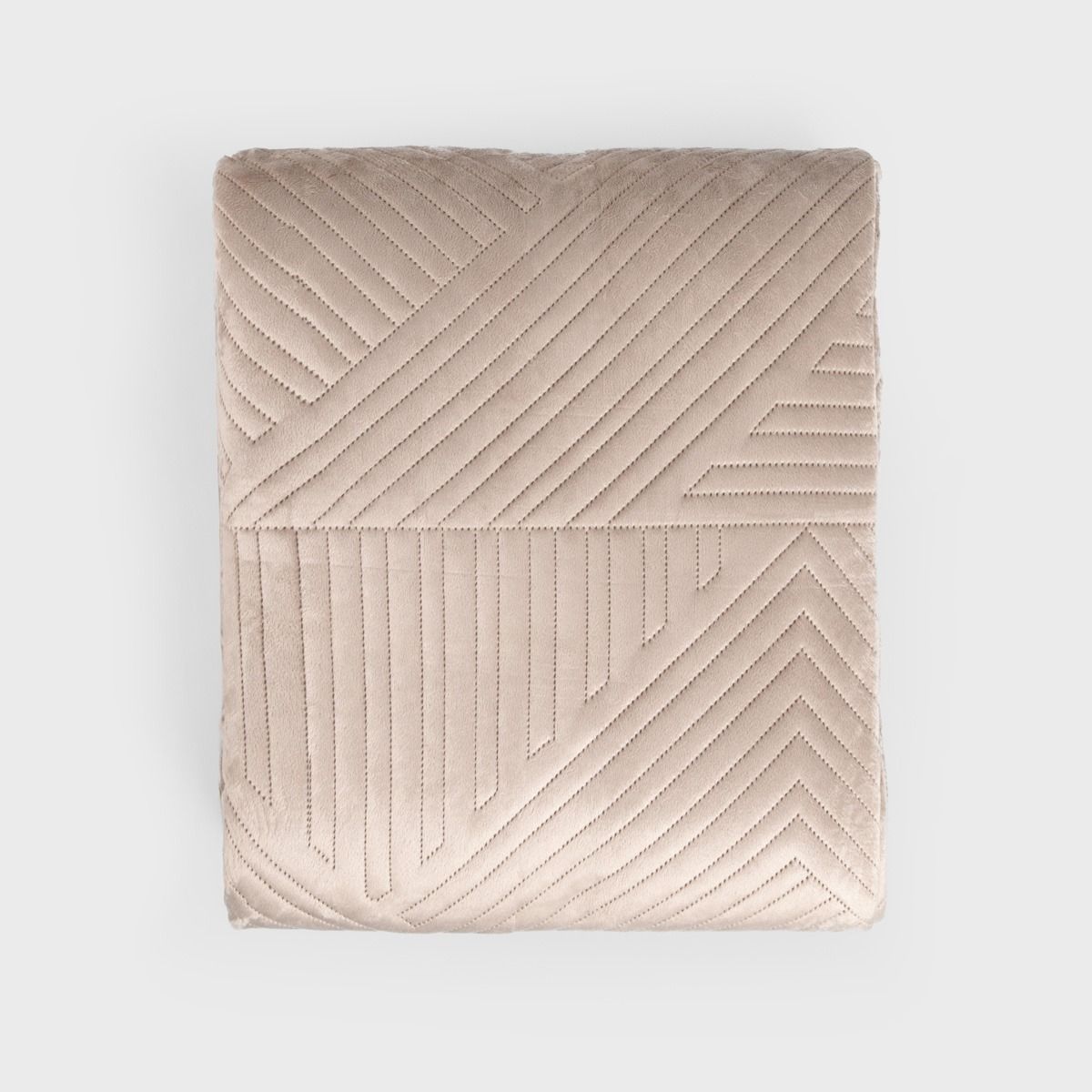 Narzuta AURUM beżowa welwetowa z pikowaniem 220x240 cm