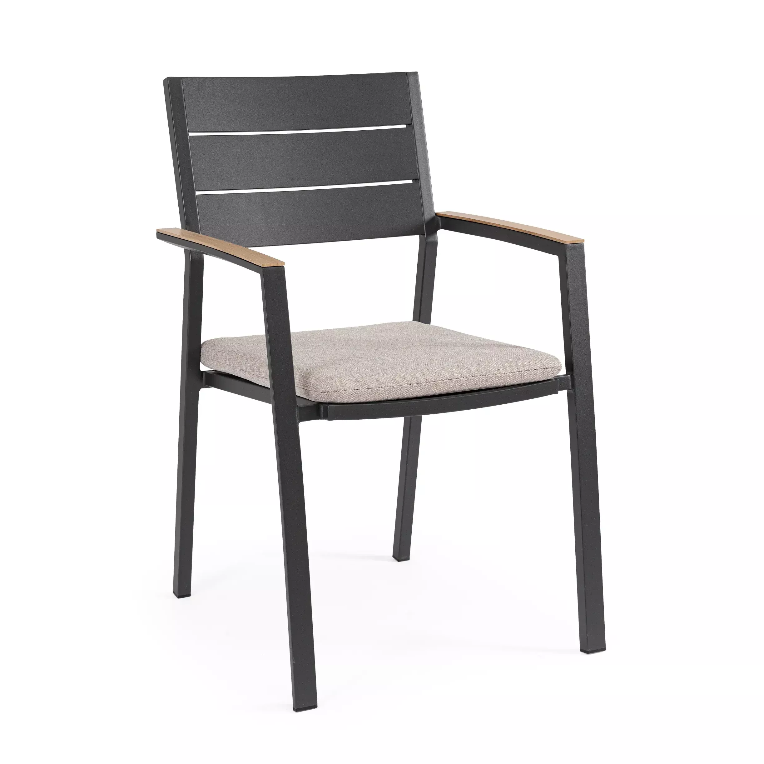 Bolzano Zefiro Krzesło ogrodowe 58,5x55,5 antracytowe aluminium