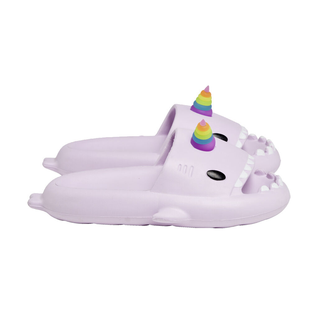 Chaussons requin licorne caoutchouc violet 38/39