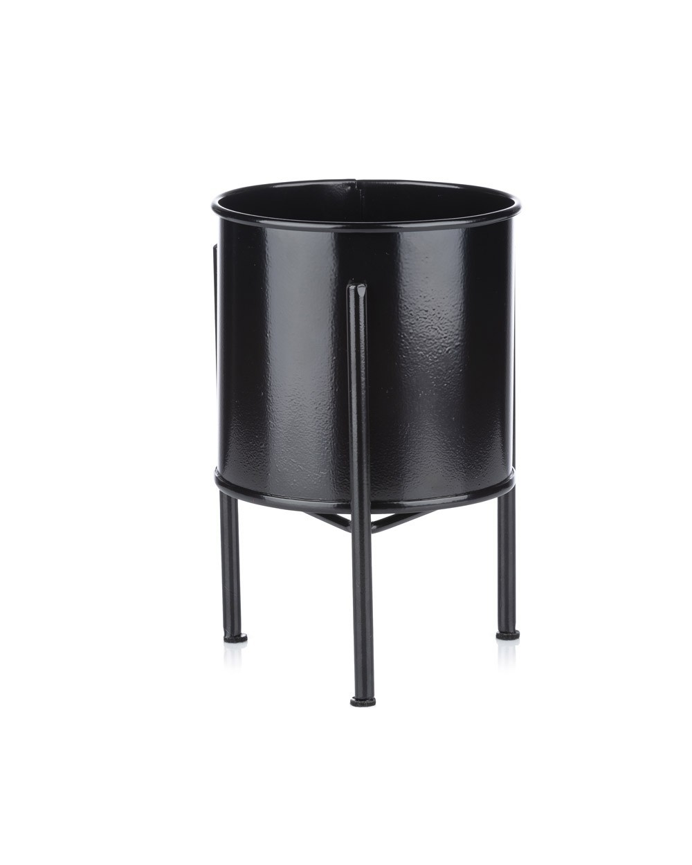 Kwietnik stojak z wkładem 19 cm czarny LOFT