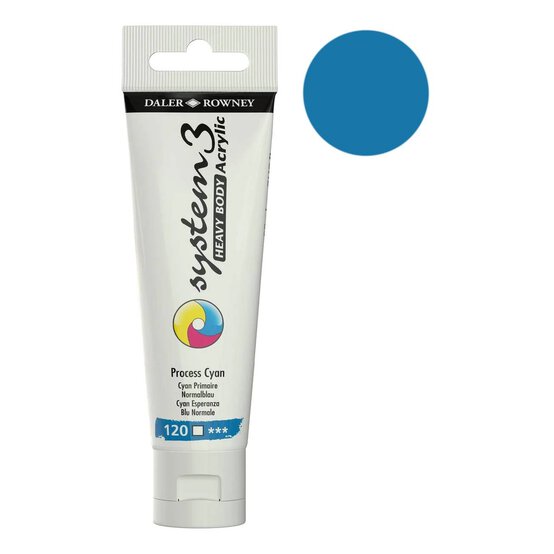 Daler-Rowney System3 Process Cyan Heavy Body Acrylic 59ml
