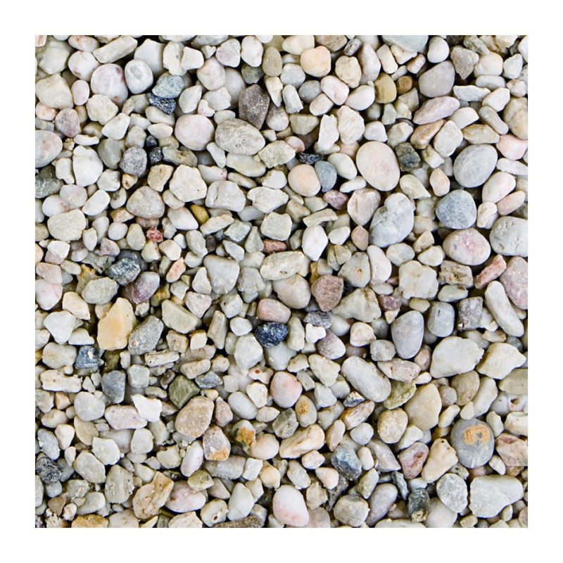 Palette 40 sacs Gravier Silex beige, blanc et gris 6-12 mm 25 kg COBO GARDEN