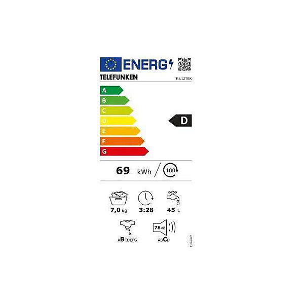 Lave-linge frontal FUNKEN TLL127BK