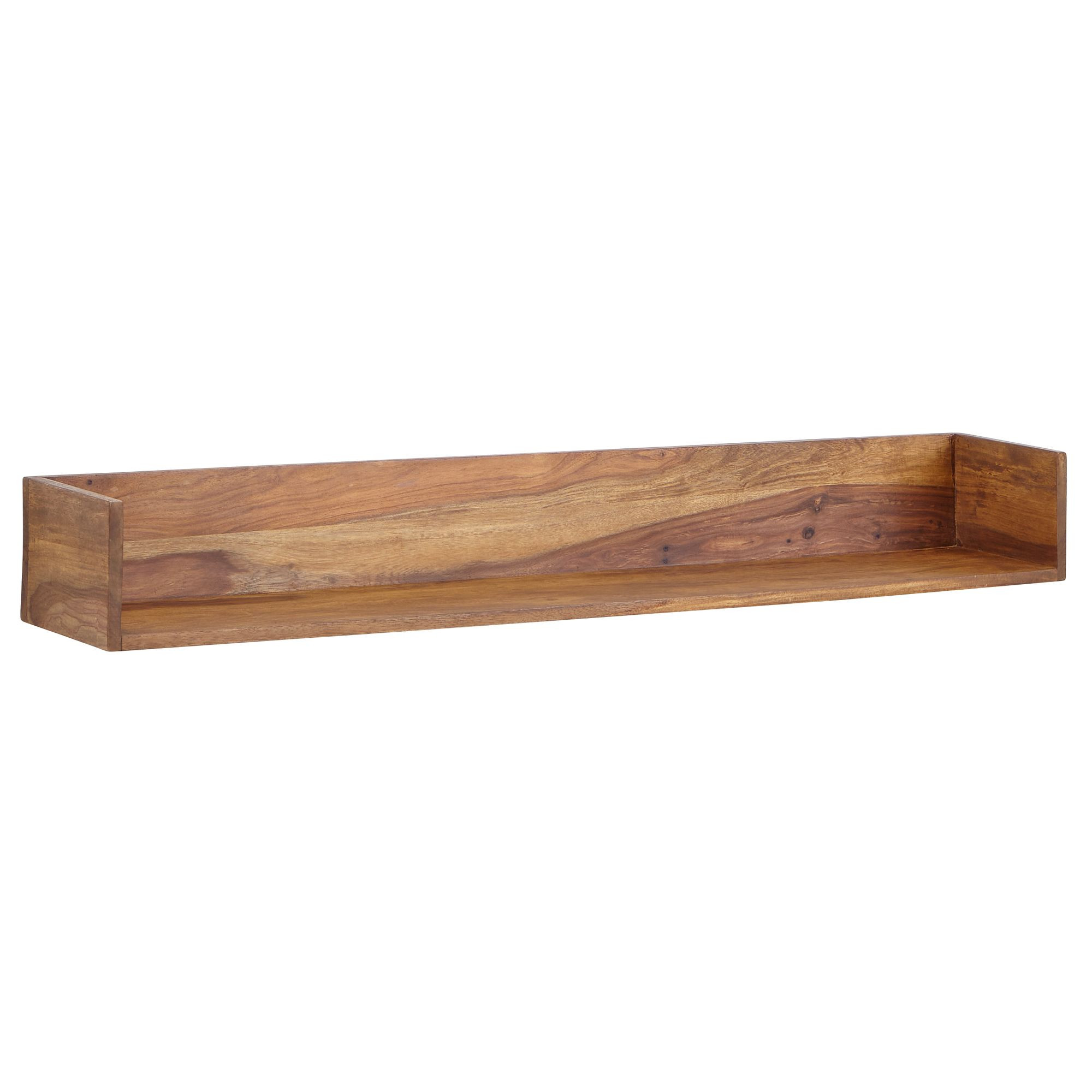 FineBuy Półka ścienna drewno brązowy 120 cm