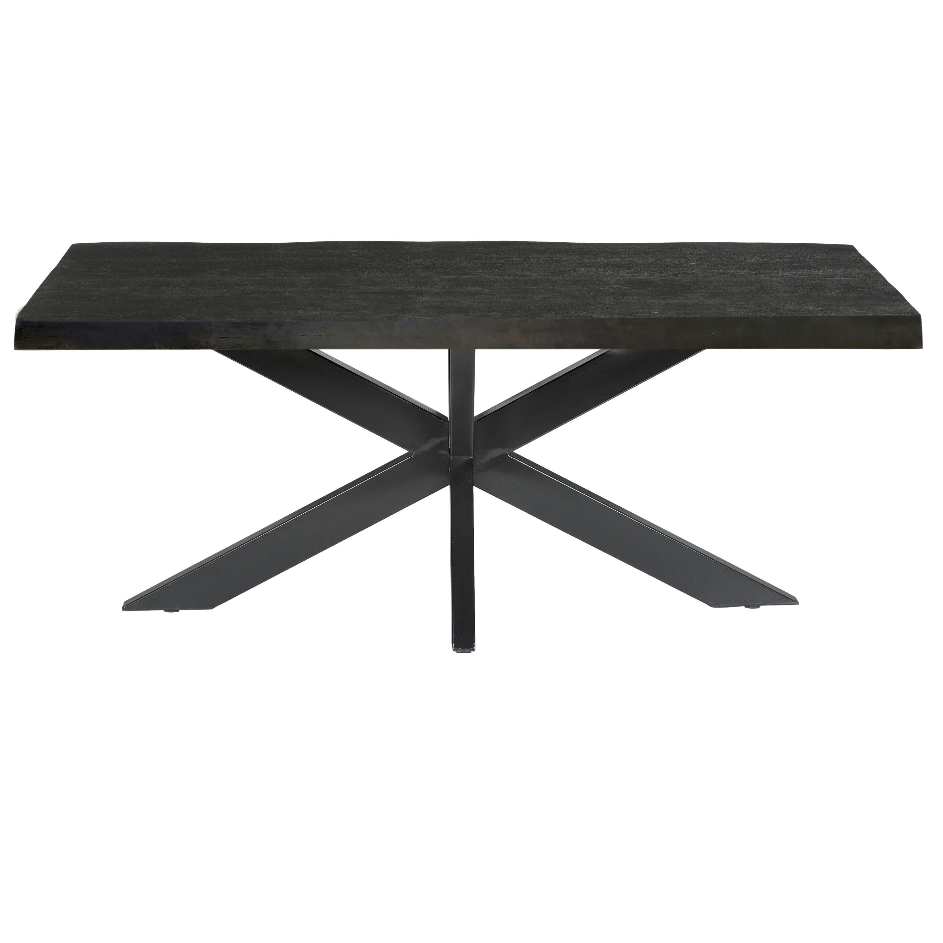 LUZ - LUZ-Table à manger 10/12 personnes L240, Manguier massif noir, Spider