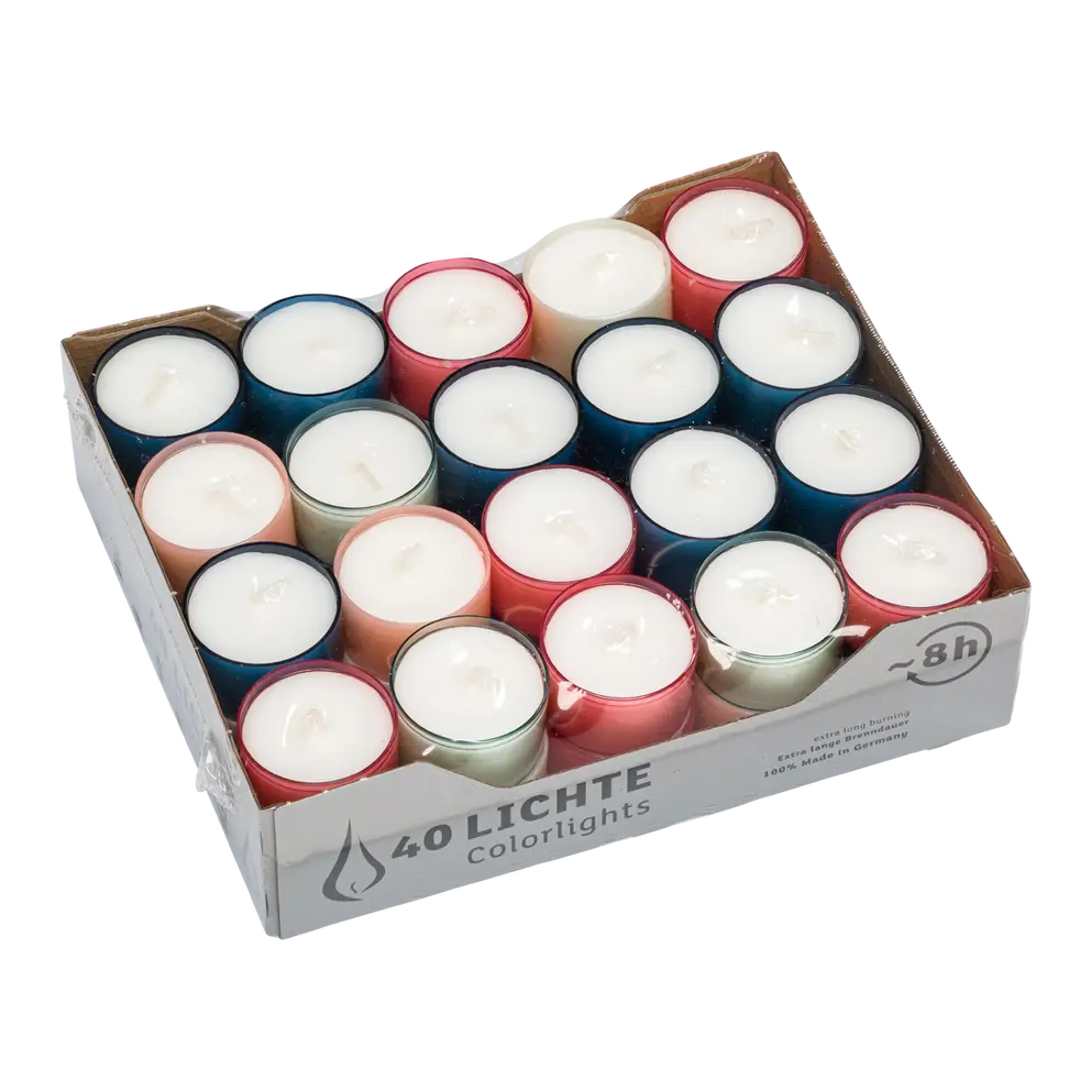 Teelicht 40er-Set Colorlights