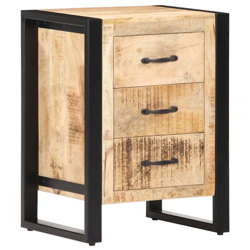NNEVL Bedside Cabinet 40x35x55 cm Solid Mango Wood