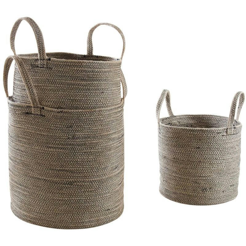 - Cache-pot en jute et coton (lot de 3)