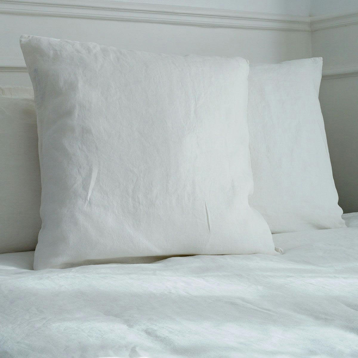 - Taie d'oreiller chanvre lavé coton - 65 x 65 cm