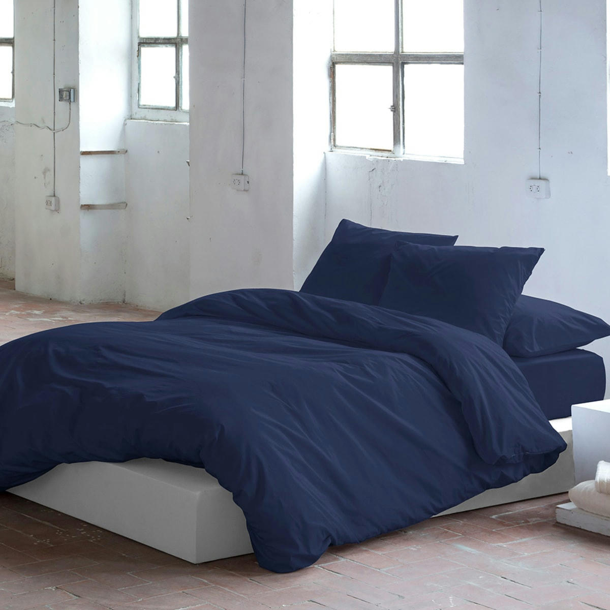 PURE HDC - Housse de couette en coton marine155x220 cm