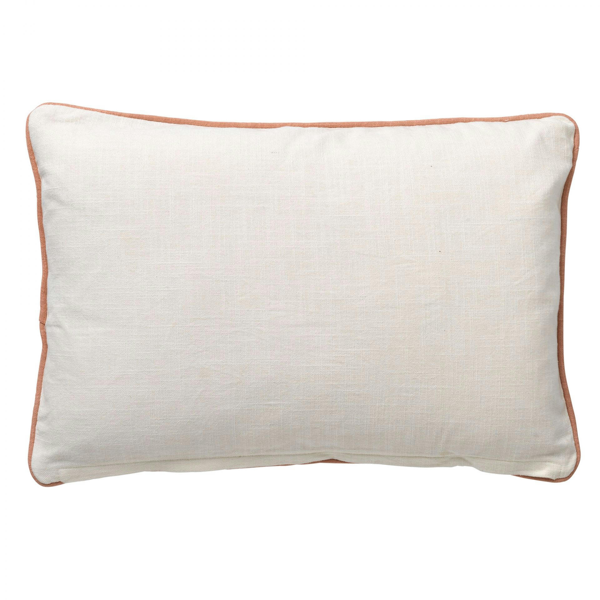 - Coussin rose en coton 40x60 cm avec motif fleuri