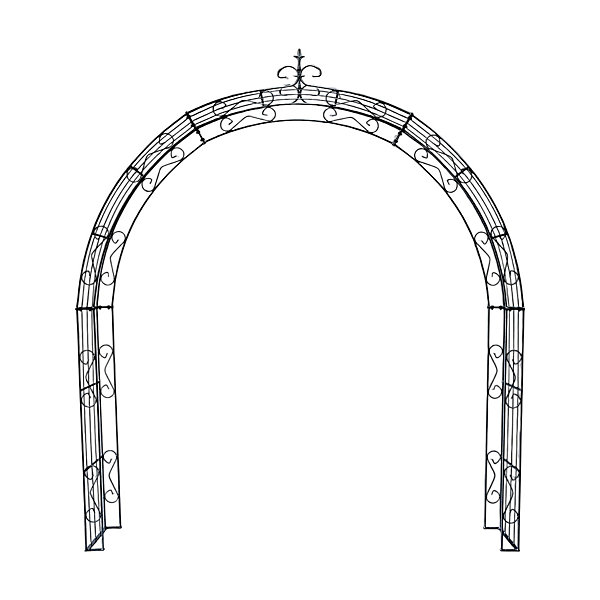 Arche de jardin LEA with pointu arrond - 260 cm revêtement en poudre noir
