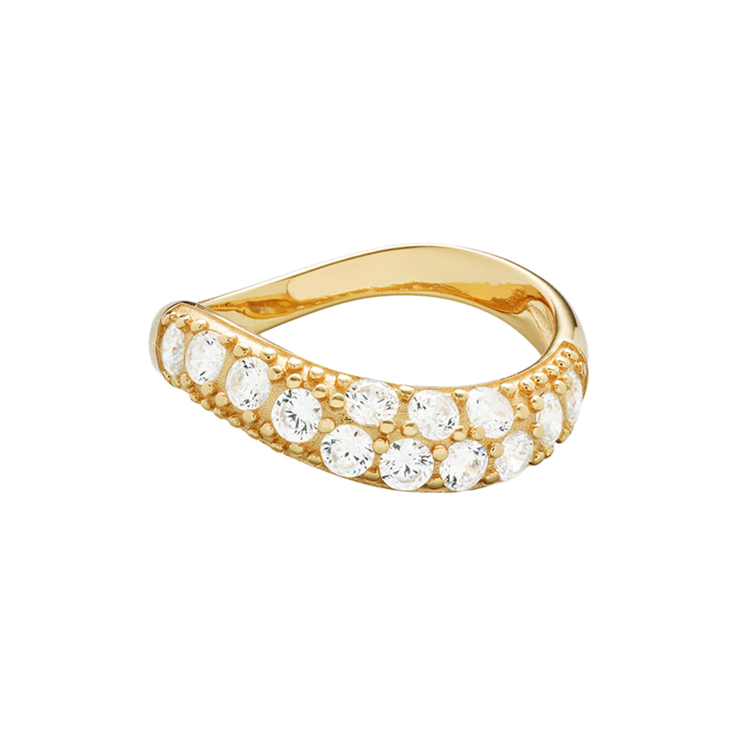 Wave Pave Combo Ring