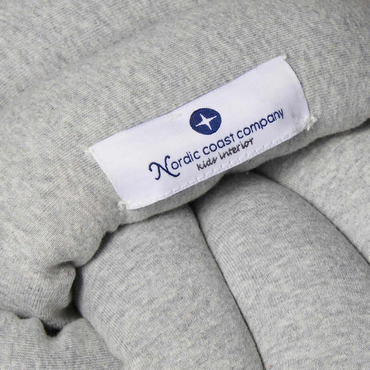 - Coussin à nouer jersey coton gris 30x30 cm