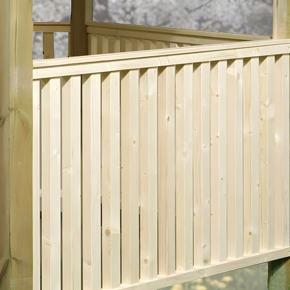 Brüstungsgeländer für Gartenhäuser, Holz