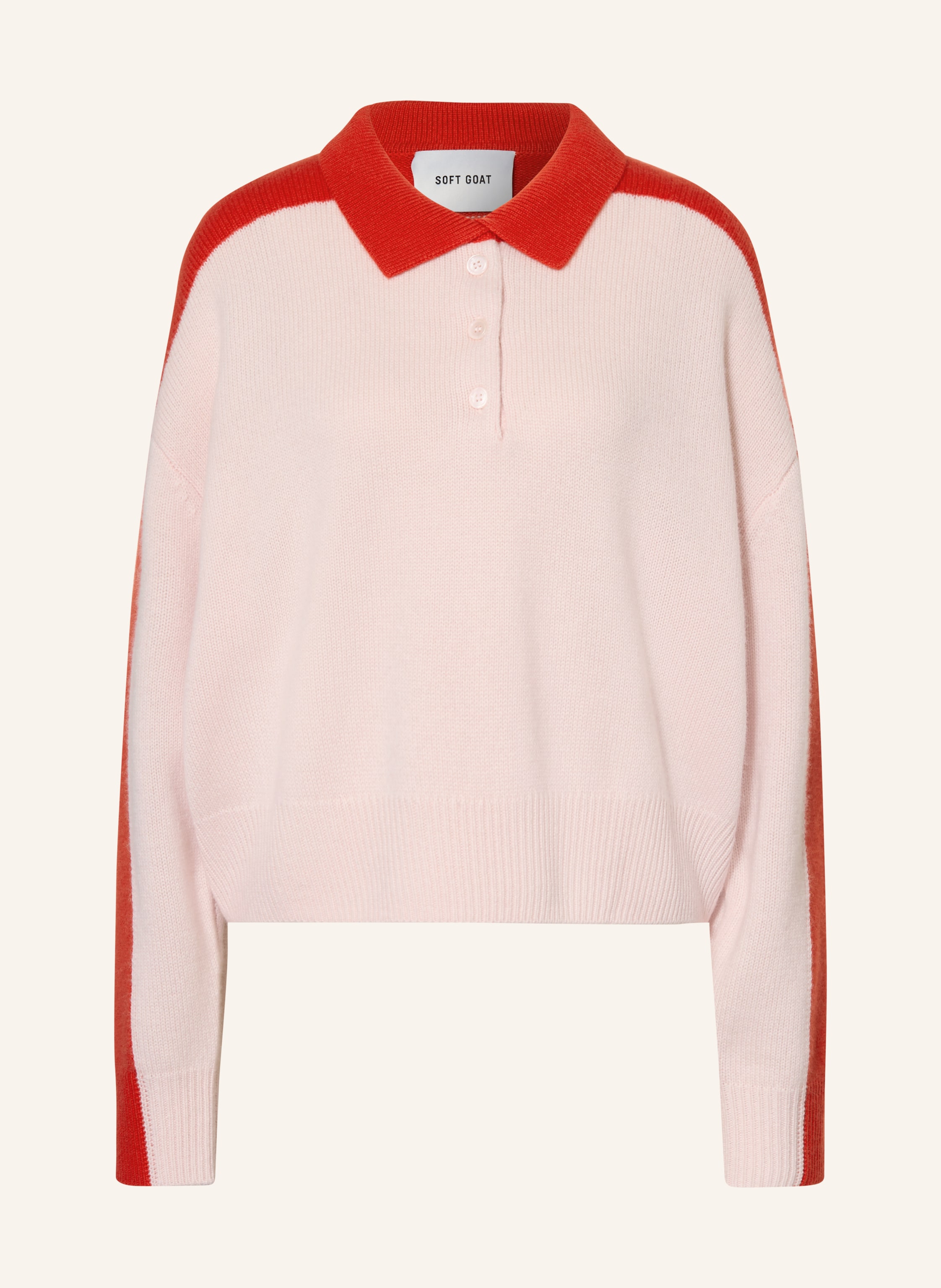 SOFT GOAT Strick-Poloshirt aus Cashmere