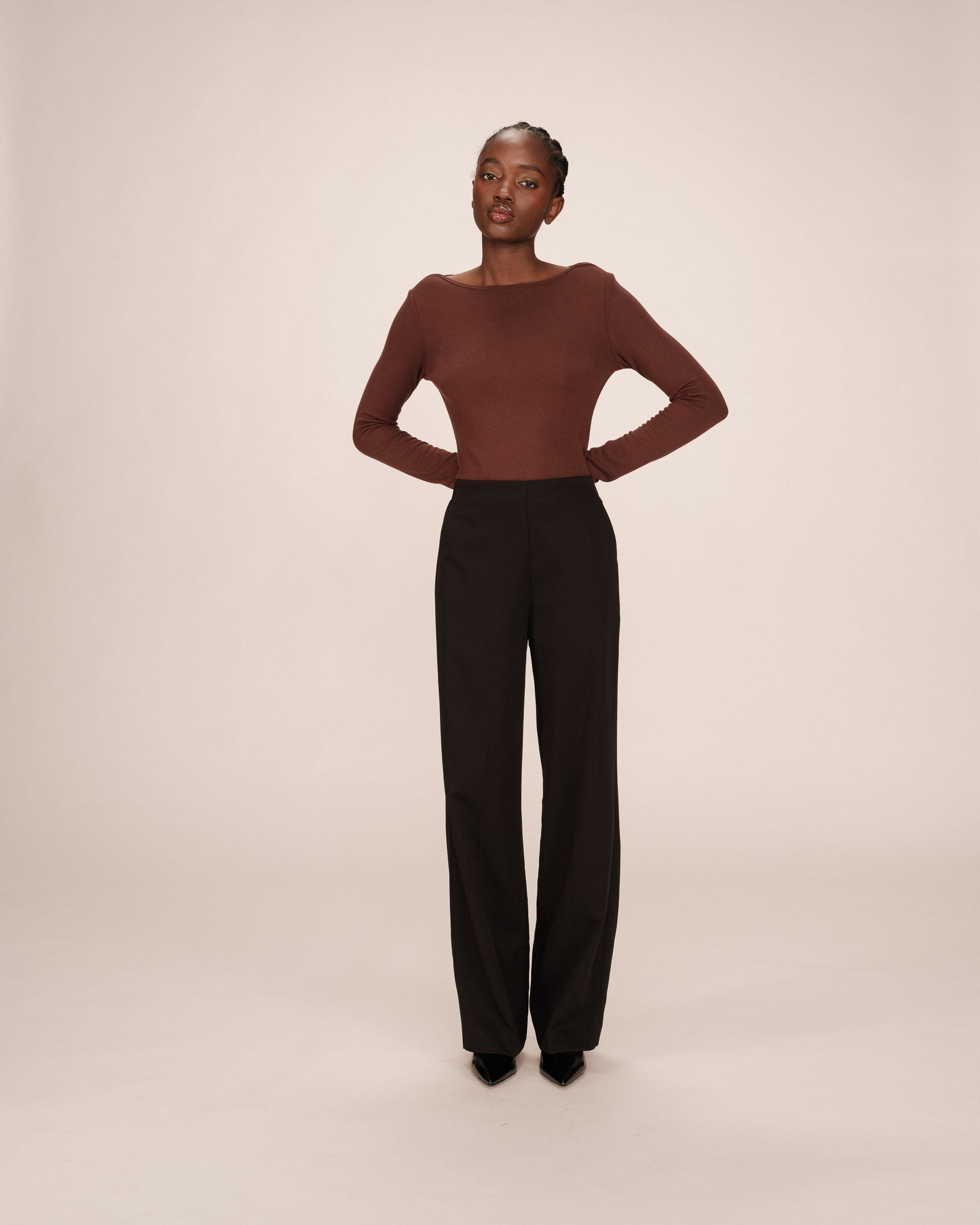 Pantalon tailleur noir Stewart