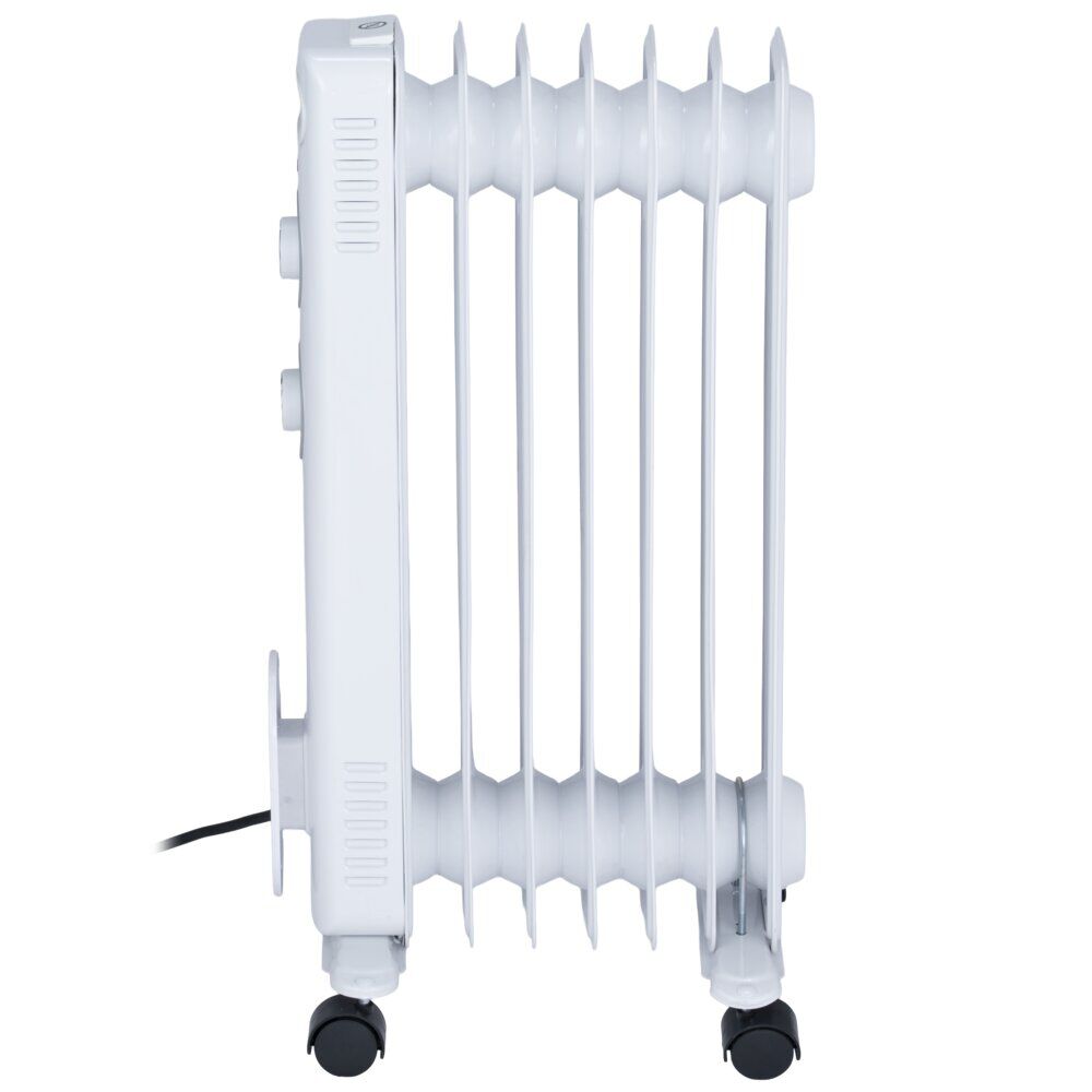 Radiateur bain d'huile à roulettes blanc 1500W Homday 3 niveaux de chaleur