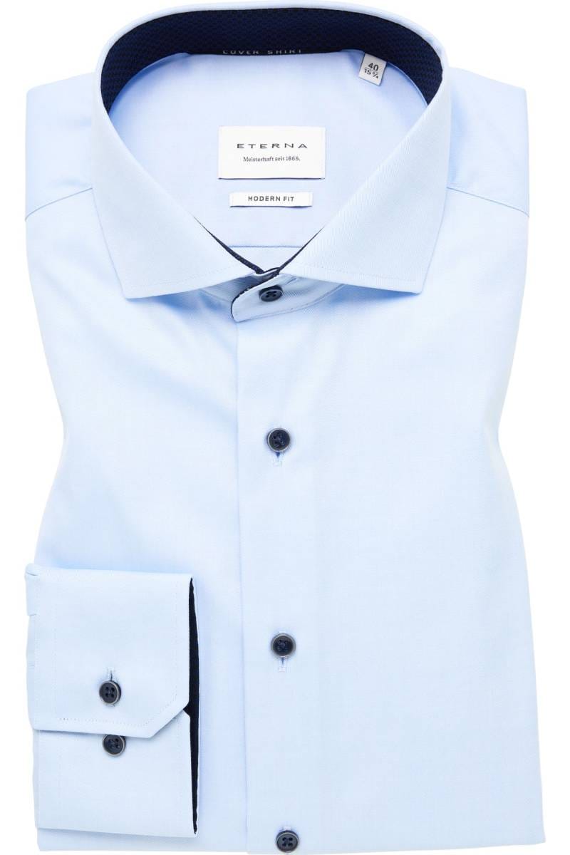 ETERNA Cover Shirt Modern Fit Hemd hellblau, Einfarbig