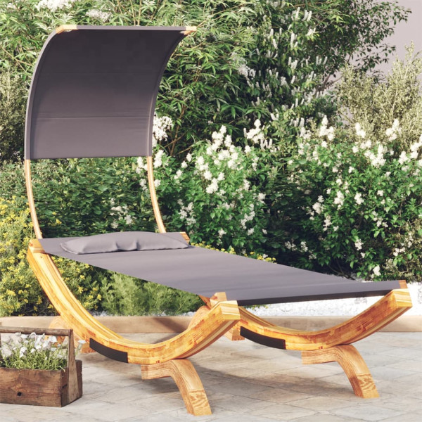 Hamak Antracyt 100 x 200 x 126 cm Drewno vidaXL