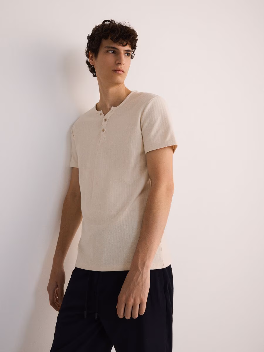 Henley Cotton T-Shirt