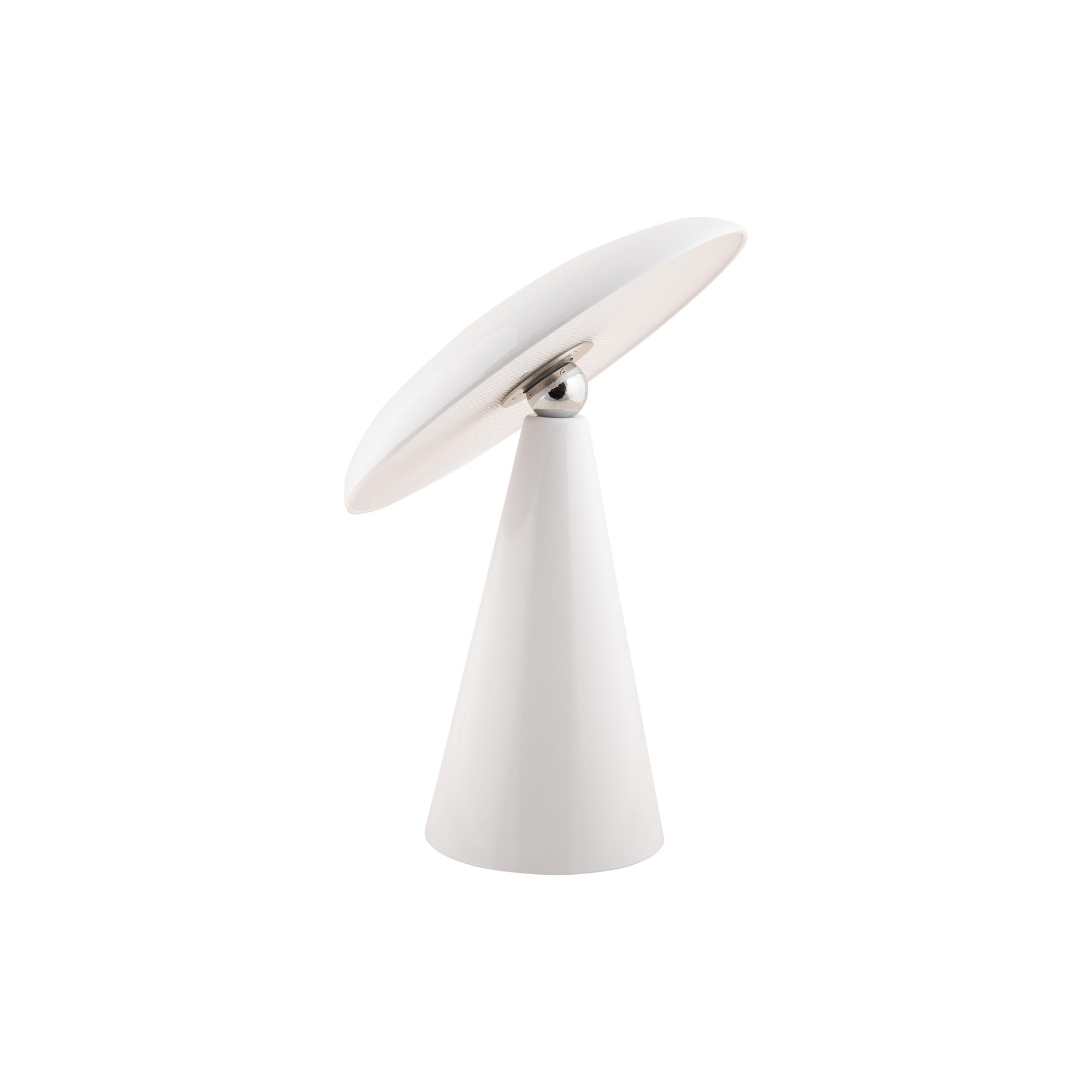 Leitmotiv tafellamp Phoebe LED - wit - Ø23cm