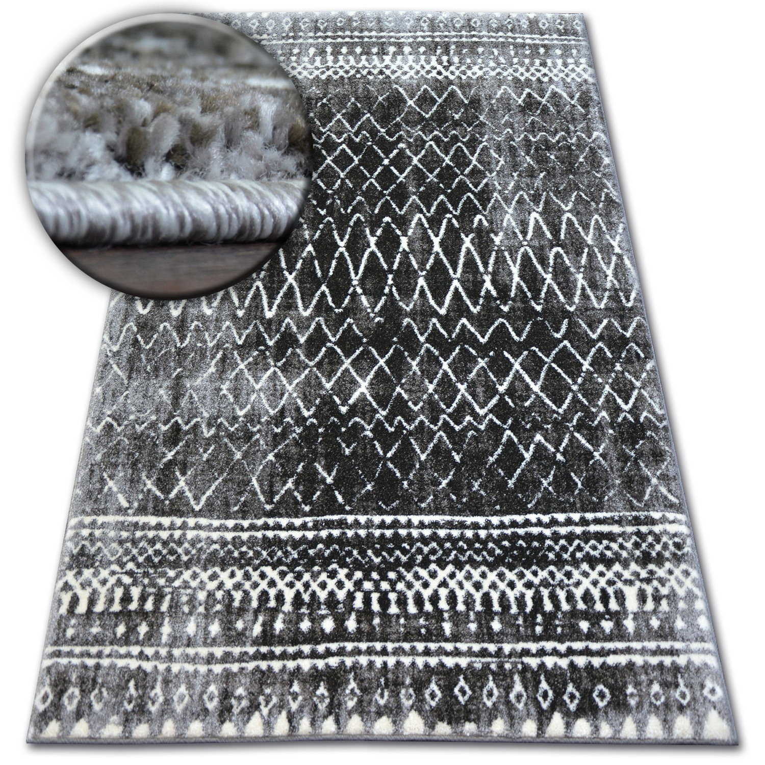 Dywan SHADOW 9890 vizon / black 120x170 cm