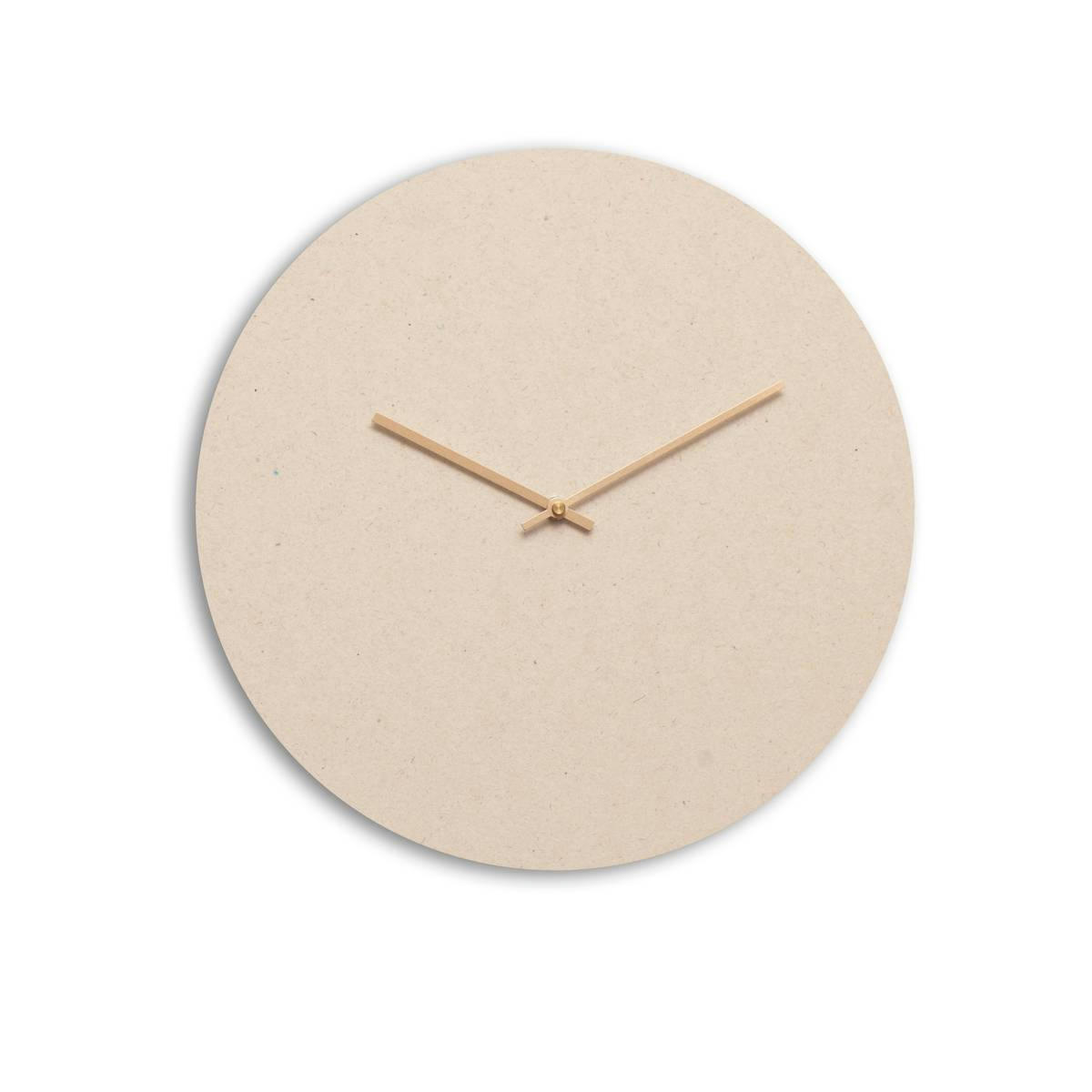 - Horloge murale en fibres textiles beige D38cm