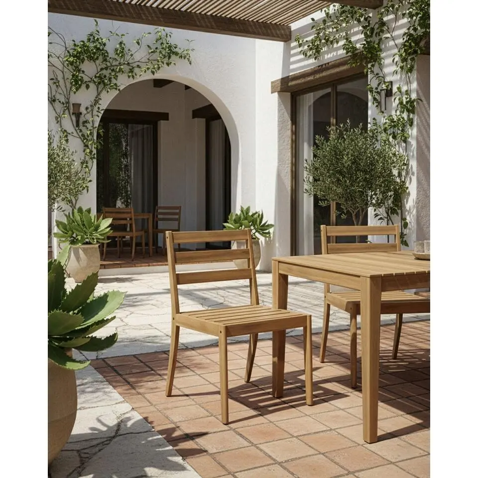 CHIOGGIA - Tuinstoelen set van 2 - Lichtbruin - Acaciahout