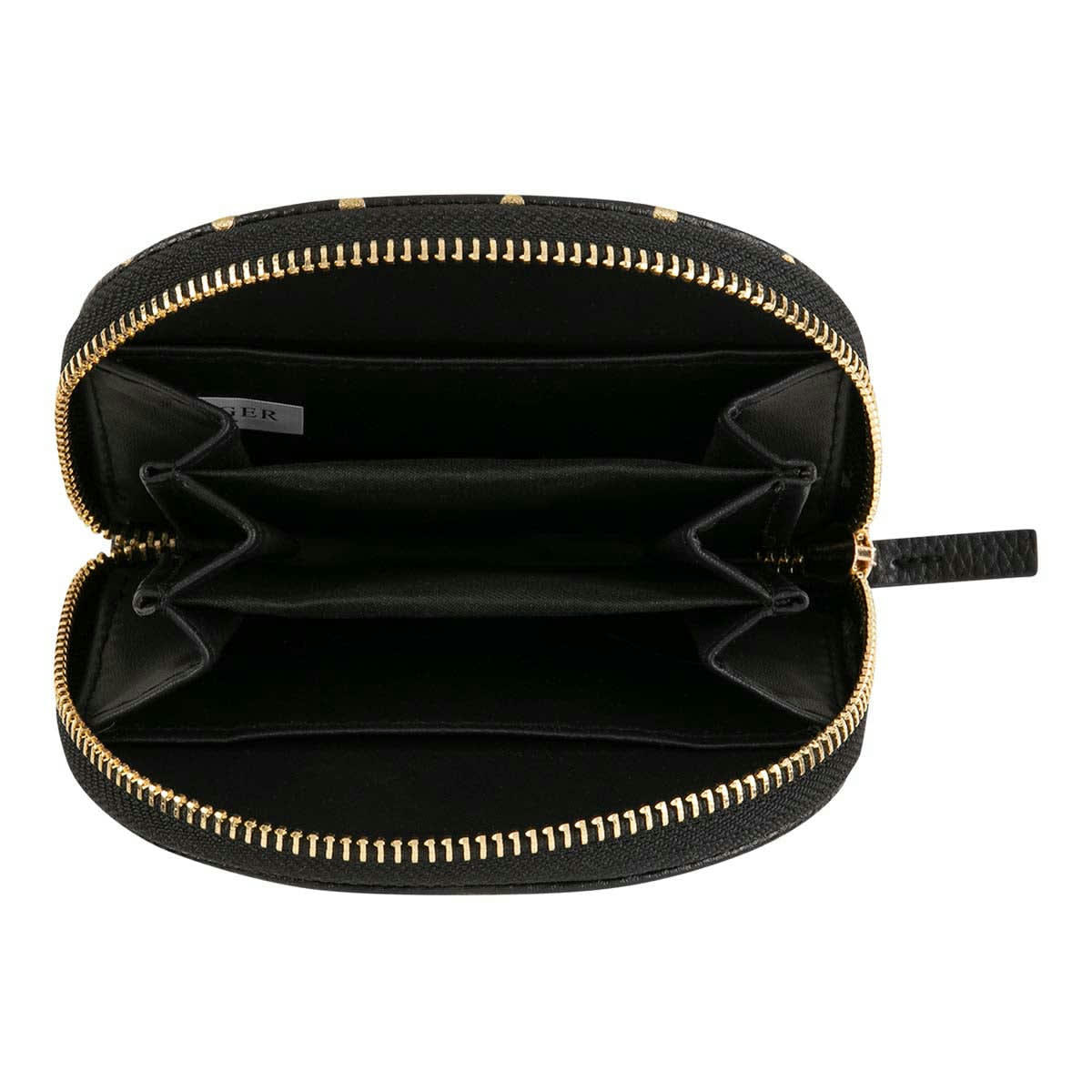 - Porte-monnaie - Pois Dorés - Noir