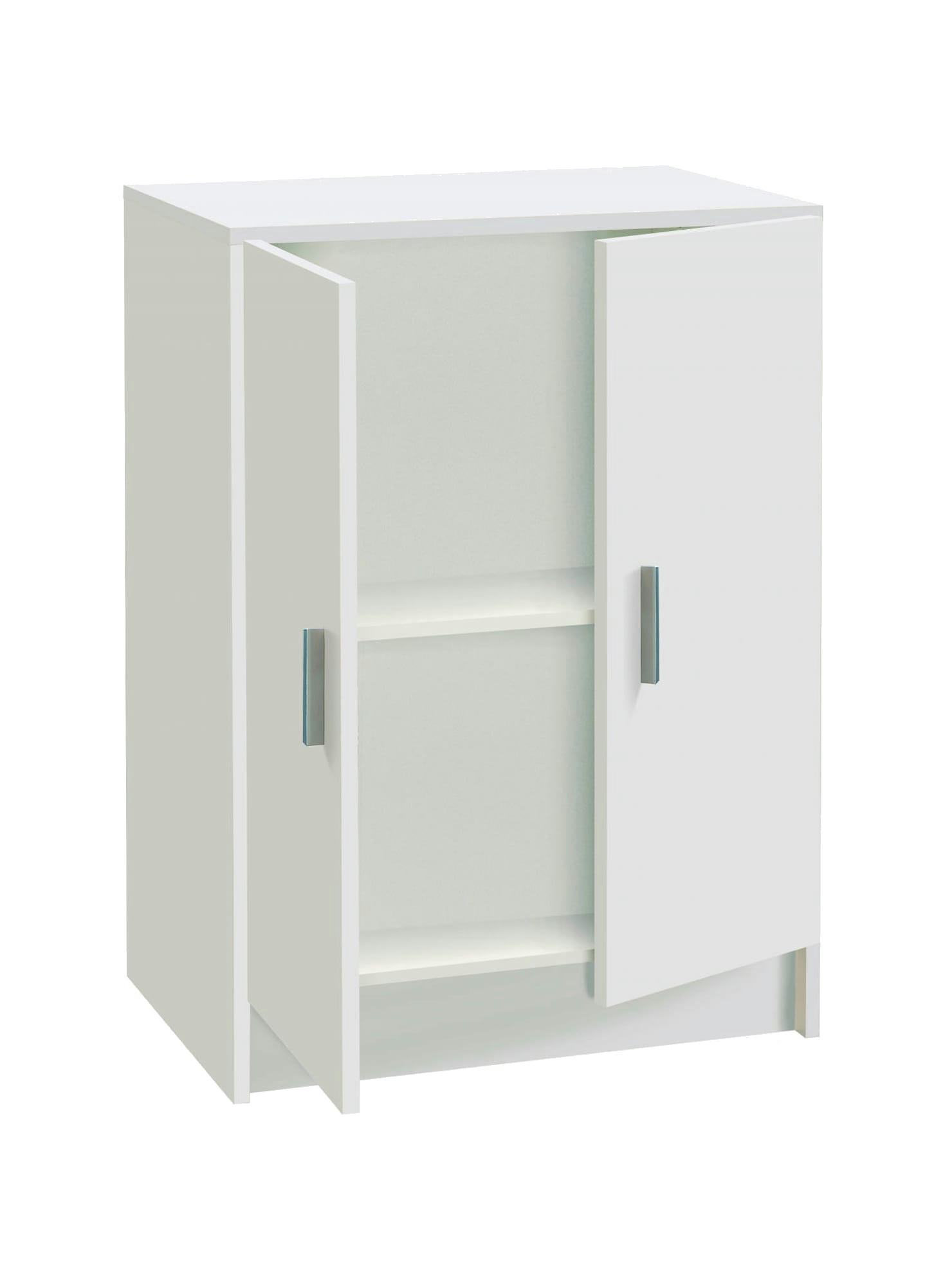 MEMPHIS - Armoire polyvalente à 2 portes effet bois blanc