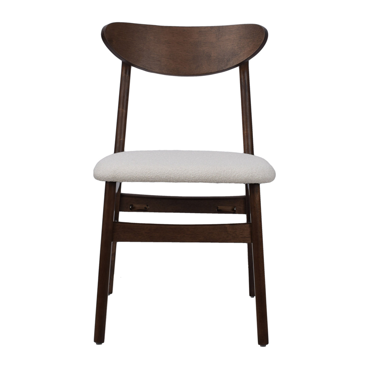 by fonQ Meyra Eetkamerstoel - Walnoot - Crème