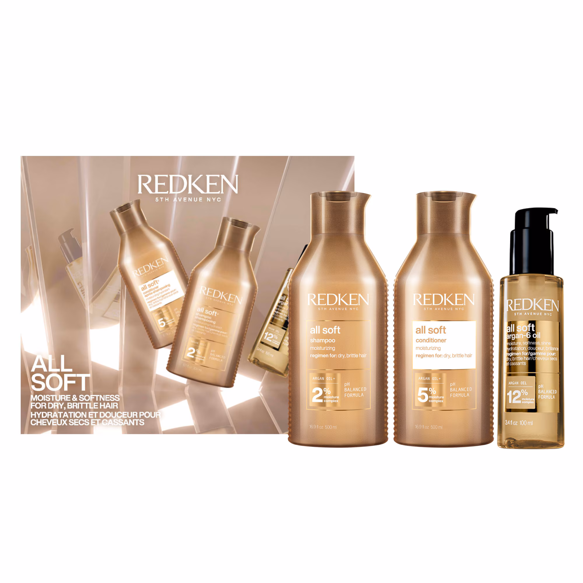 ALL SOFTCoffret - shampoing + après-shampoing + huile